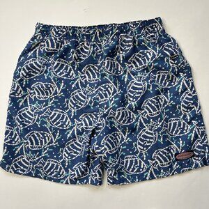 Vineyard Vines Swim Trunks Shorts Mens Medium Fish Print Drawstring Mesh Lined